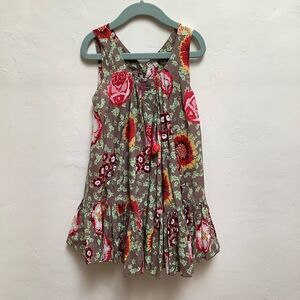 FLORAL DRESS  FAMCY DRESS GIRLS FLORAL FRENCH PLEATED DRESS 5 PRINT DRESS